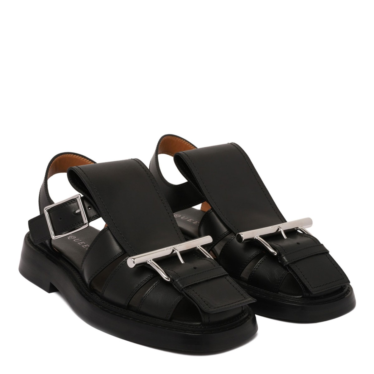 Black Leather Sandals