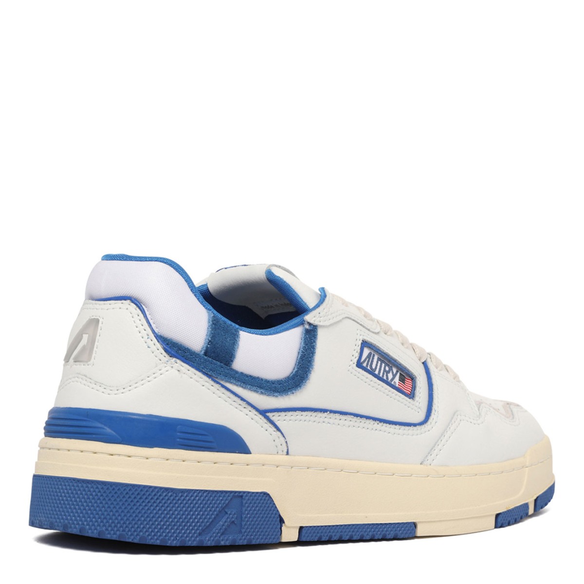 White and Blue CLC Sneakers