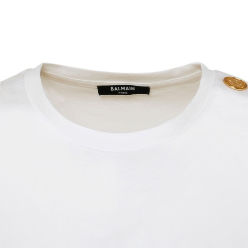 White and Black Logo Print T-Shirt