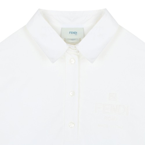 Beige And White Dress