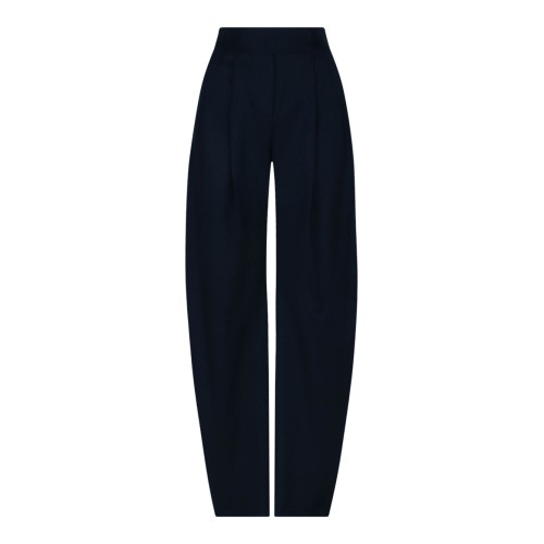 Navy Blue Pleated Trousers