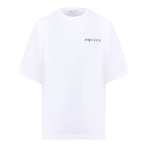 White Logo Print T-Shirt