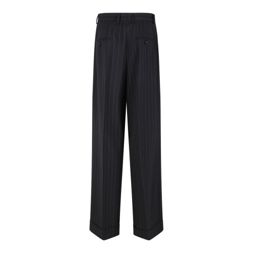 Flared Pinstripe Wool Pants 2