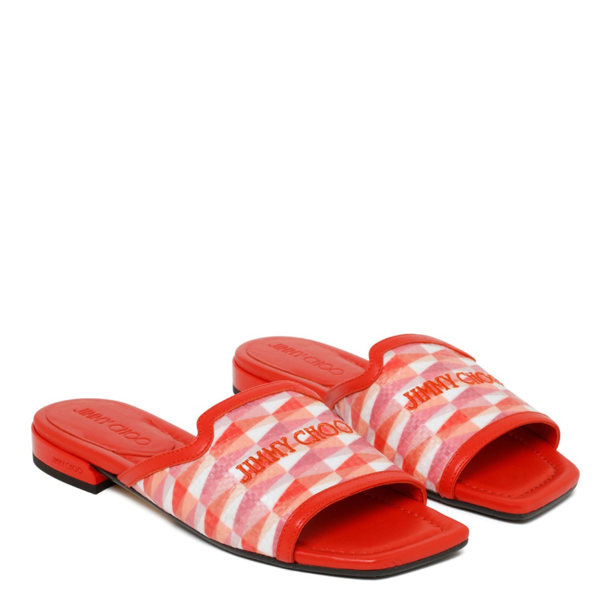 Red And Pink Flat Shoes