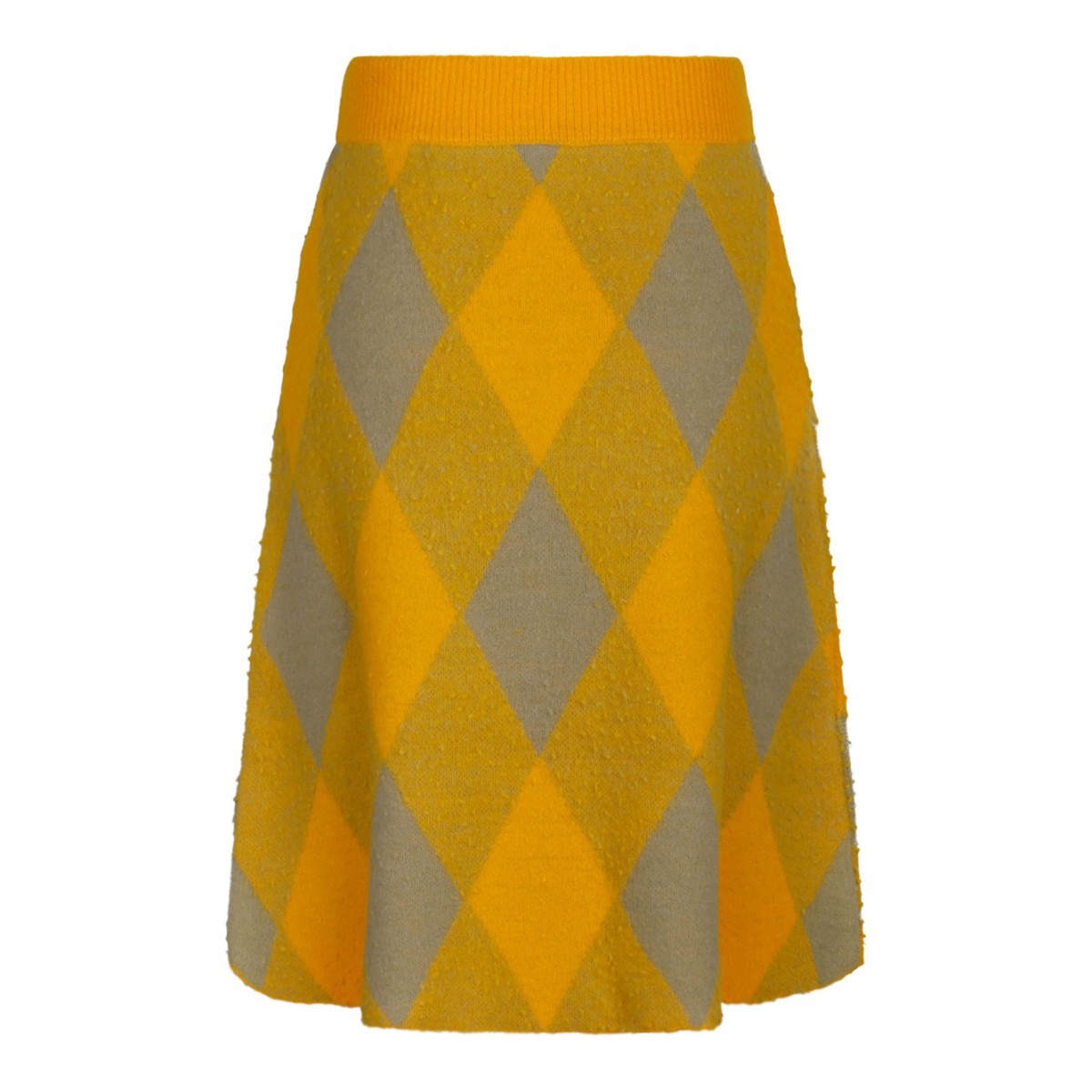 Check Plaid Wool Skirt