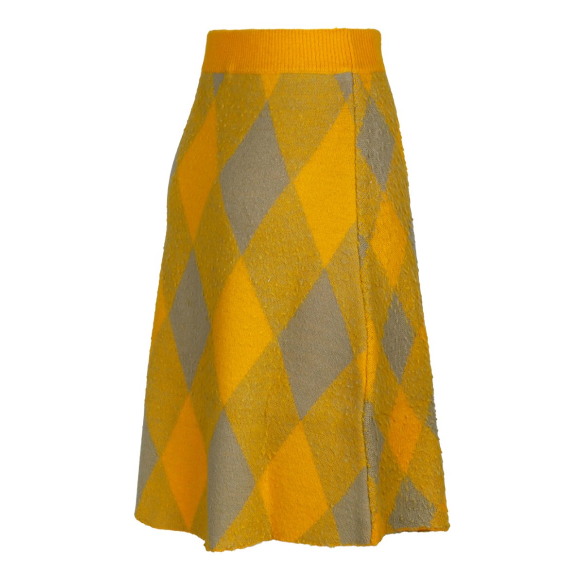 Check Plaid Wool Skirt