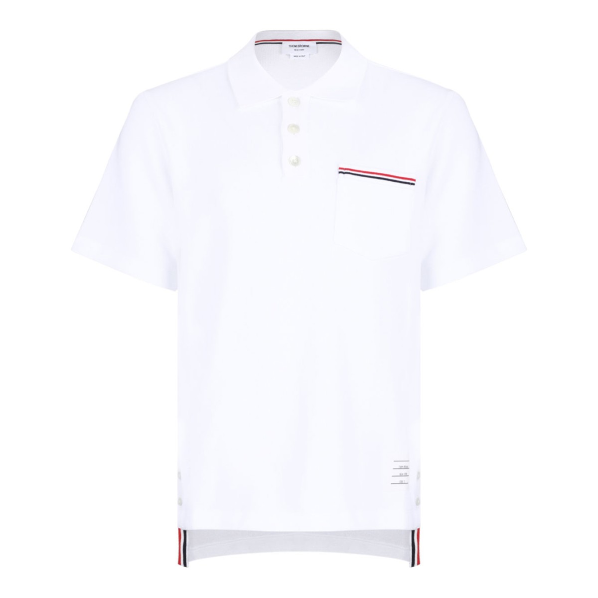 White RWB Stripe Polo Shirt