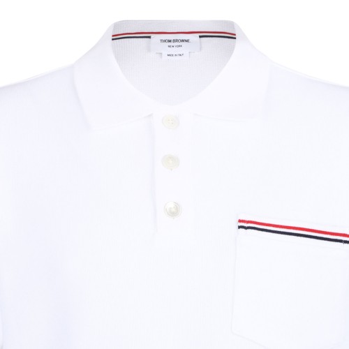 White RWB Stripe Polo Shirt