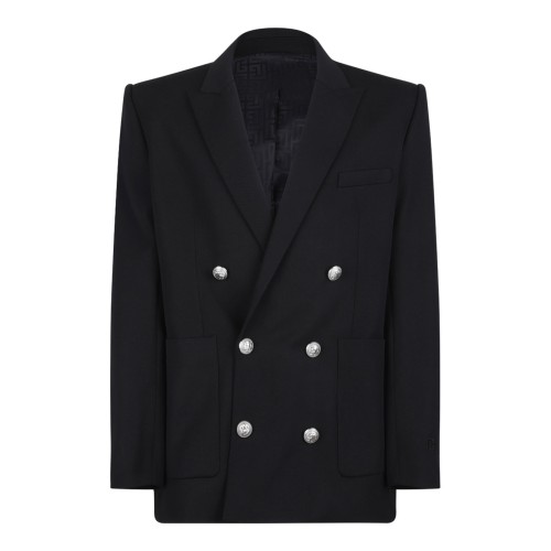 Black Grain De Poudre Blazer