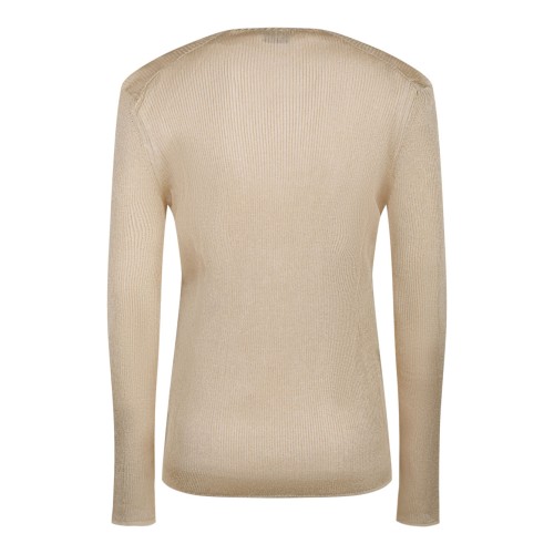 Light Beige V Neck Sweater 2