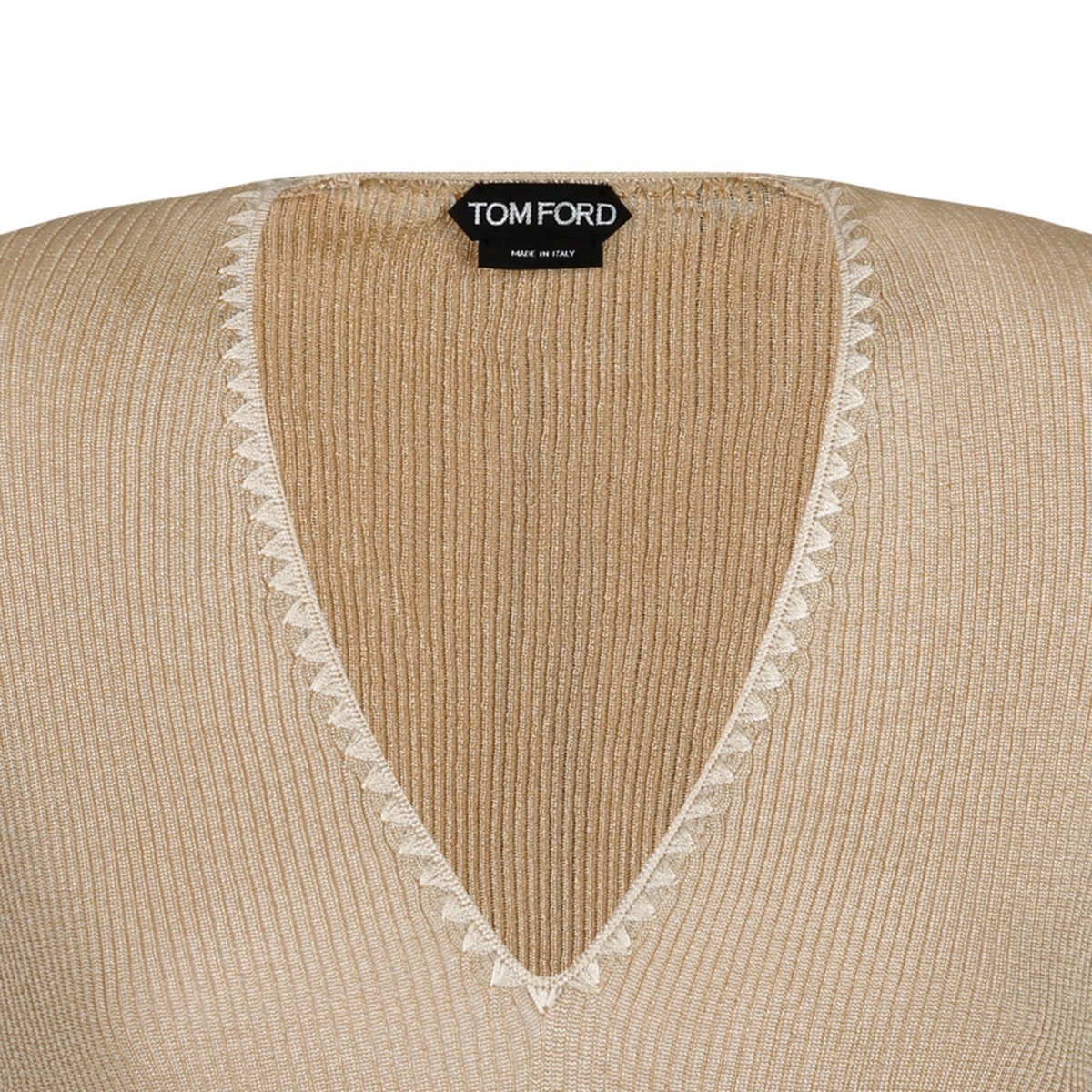 Light Beige V Neck Sweater
