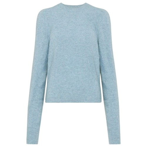Blue Wool Knit Top