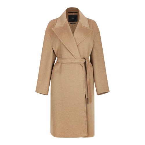 Camel Coat With Unstructured Line