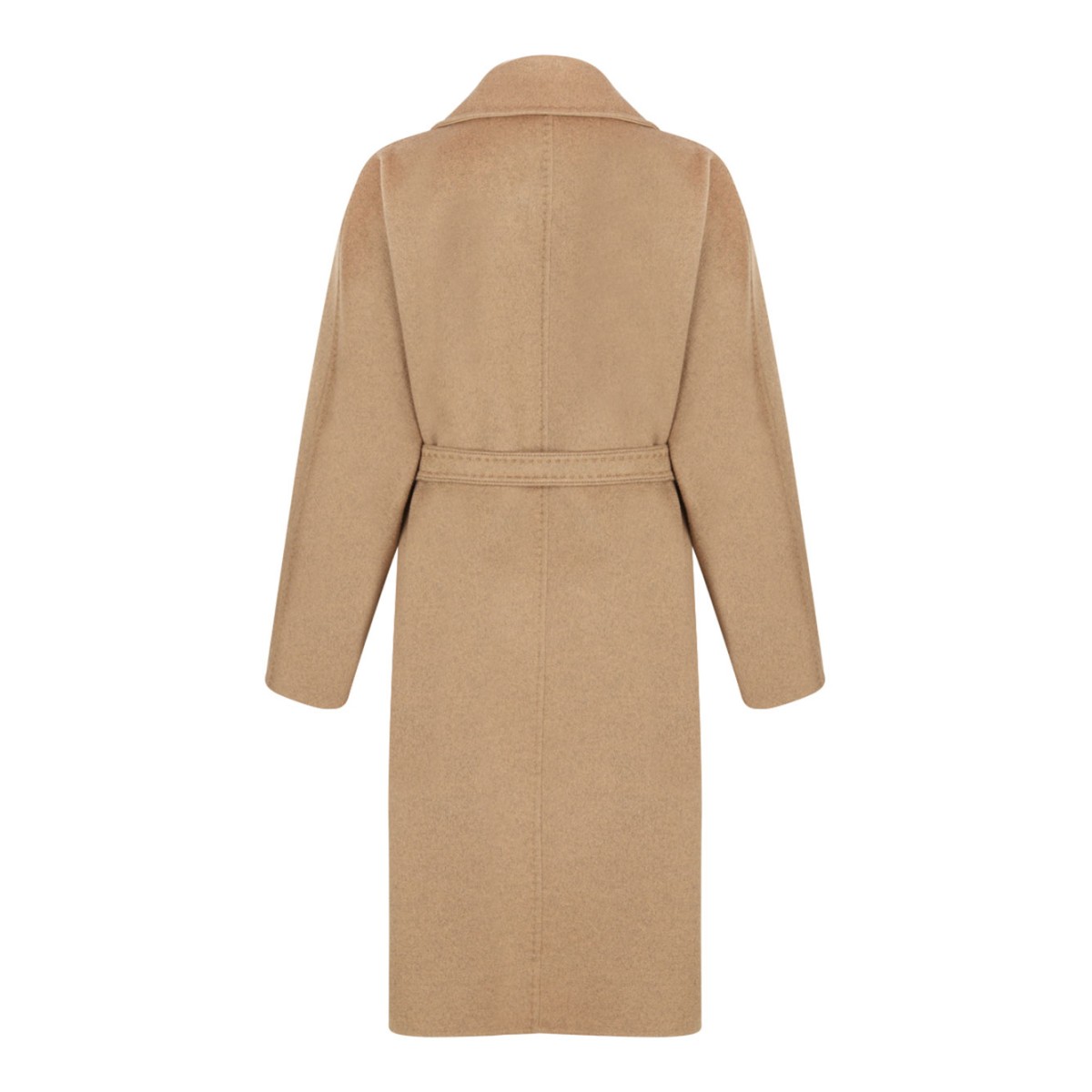 Camel Coat With Unstructured Line