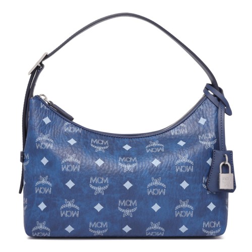 Blue Logo-Print Shoulder Bag