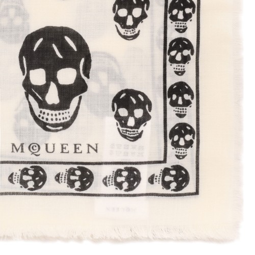 Ivory and Black Classic Skull Scarf 2