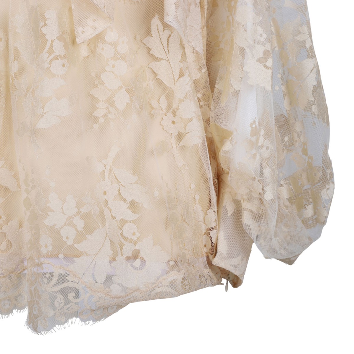 Cream White Illustration Blouse