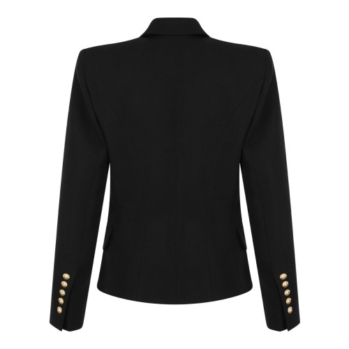 Black Double-Breasted Wool Jacket 2