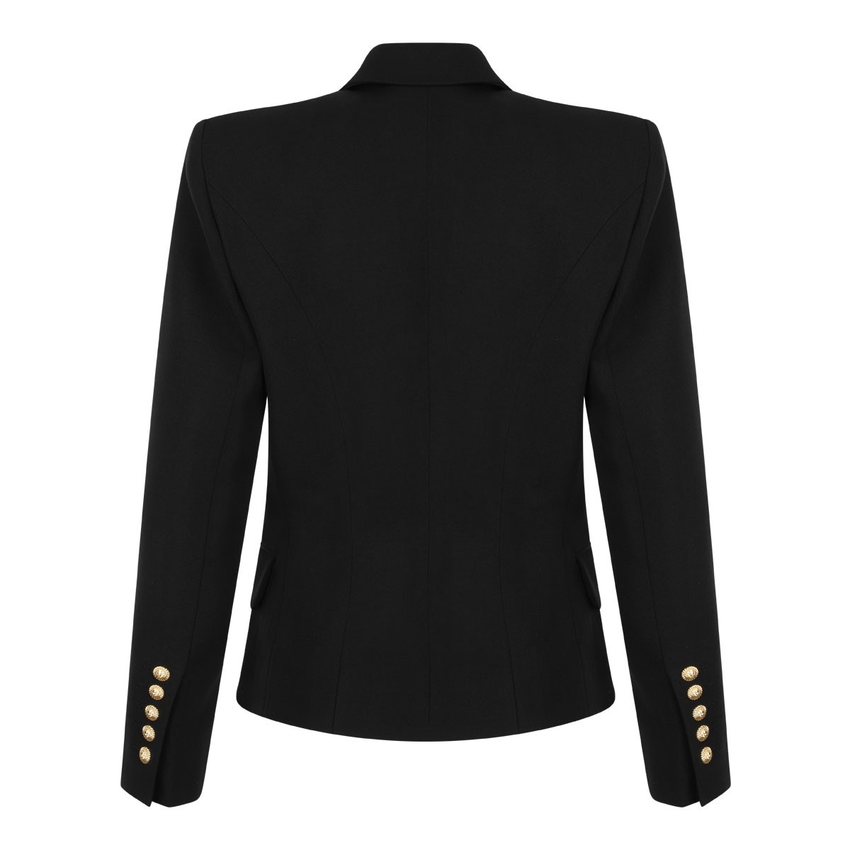 Black Double-Breasted Wool Jacket