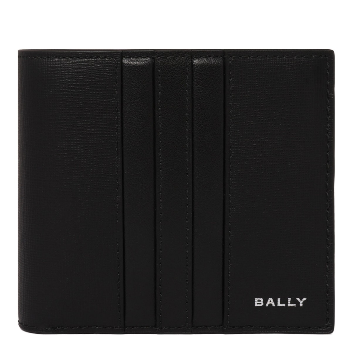 Black Logo Print Wallet