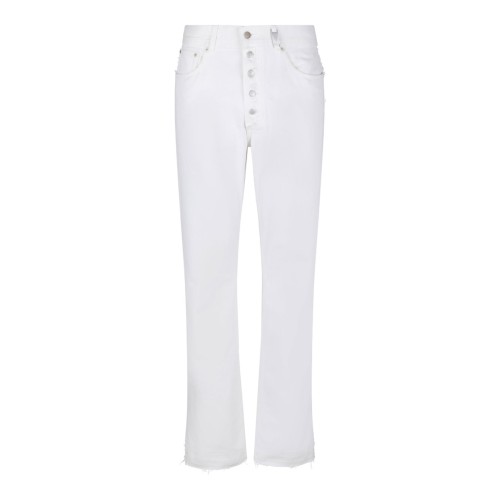 White Raw Cut Jeans