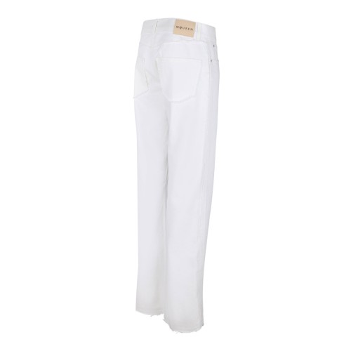 White Raw Cut Jeans