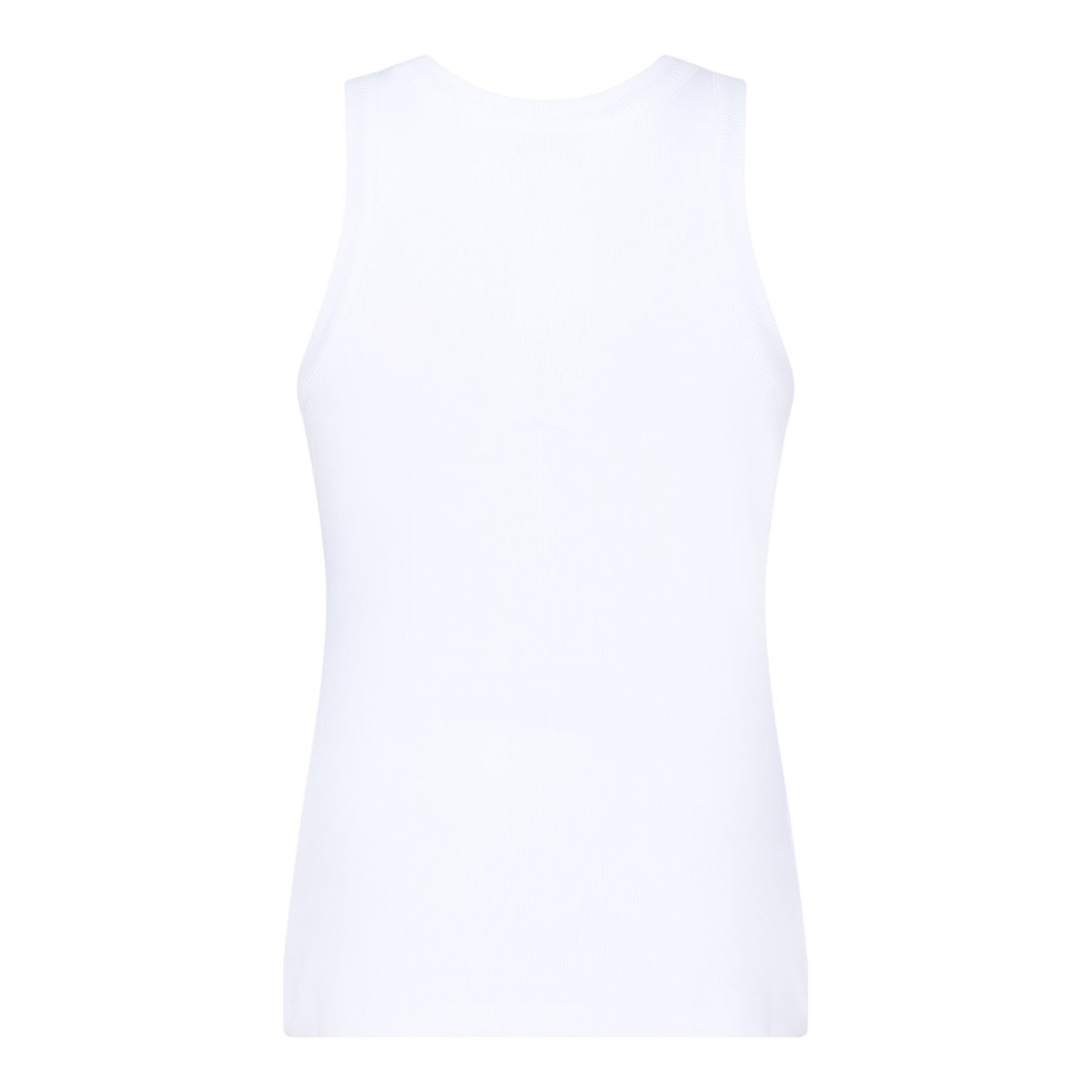 White Logo Plaque Tank Top