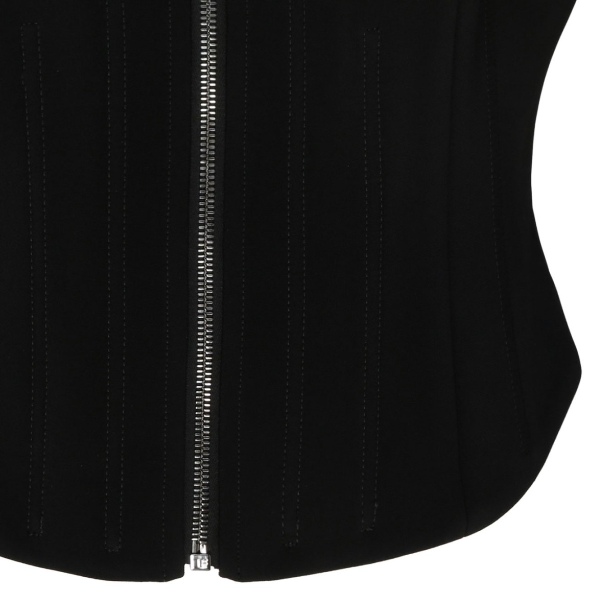 Tom Ford Black Stretch Silk Corset Top