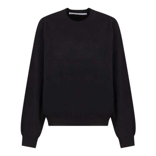 Black Logo Embossed Jumper