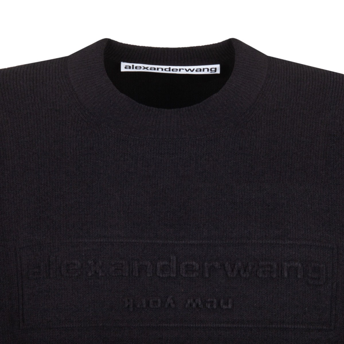 Black Logo Embossed Jumper