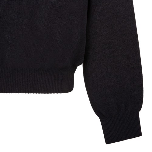 Black Logo Embossed Jumper