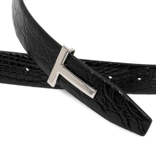 Black Crocodile Effect Belt 2