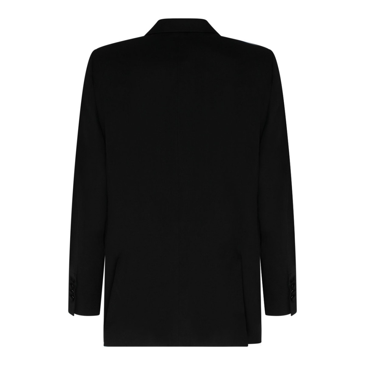 Black Wool Double Breasted Blazer