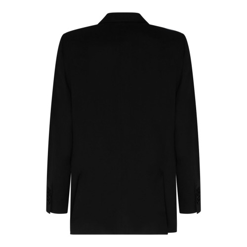 Black Wool Double Breasted Blazer