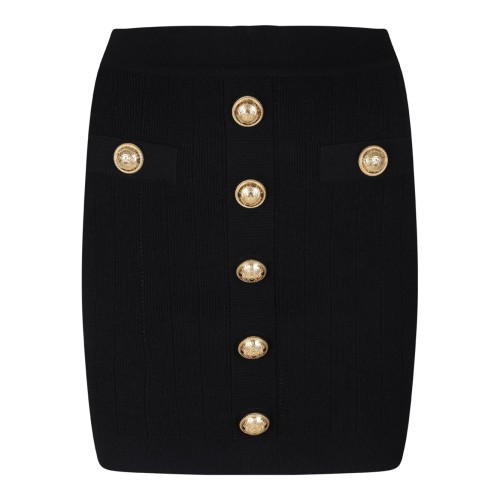 Black Knitted Miniskirt