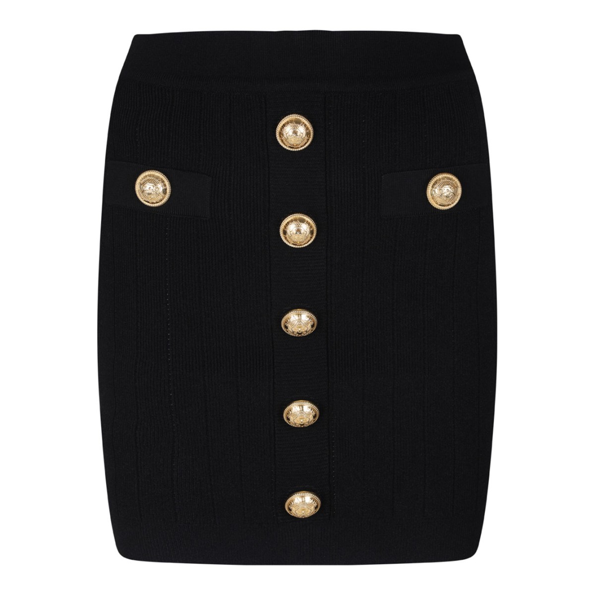 Black Knitted Miniskirt