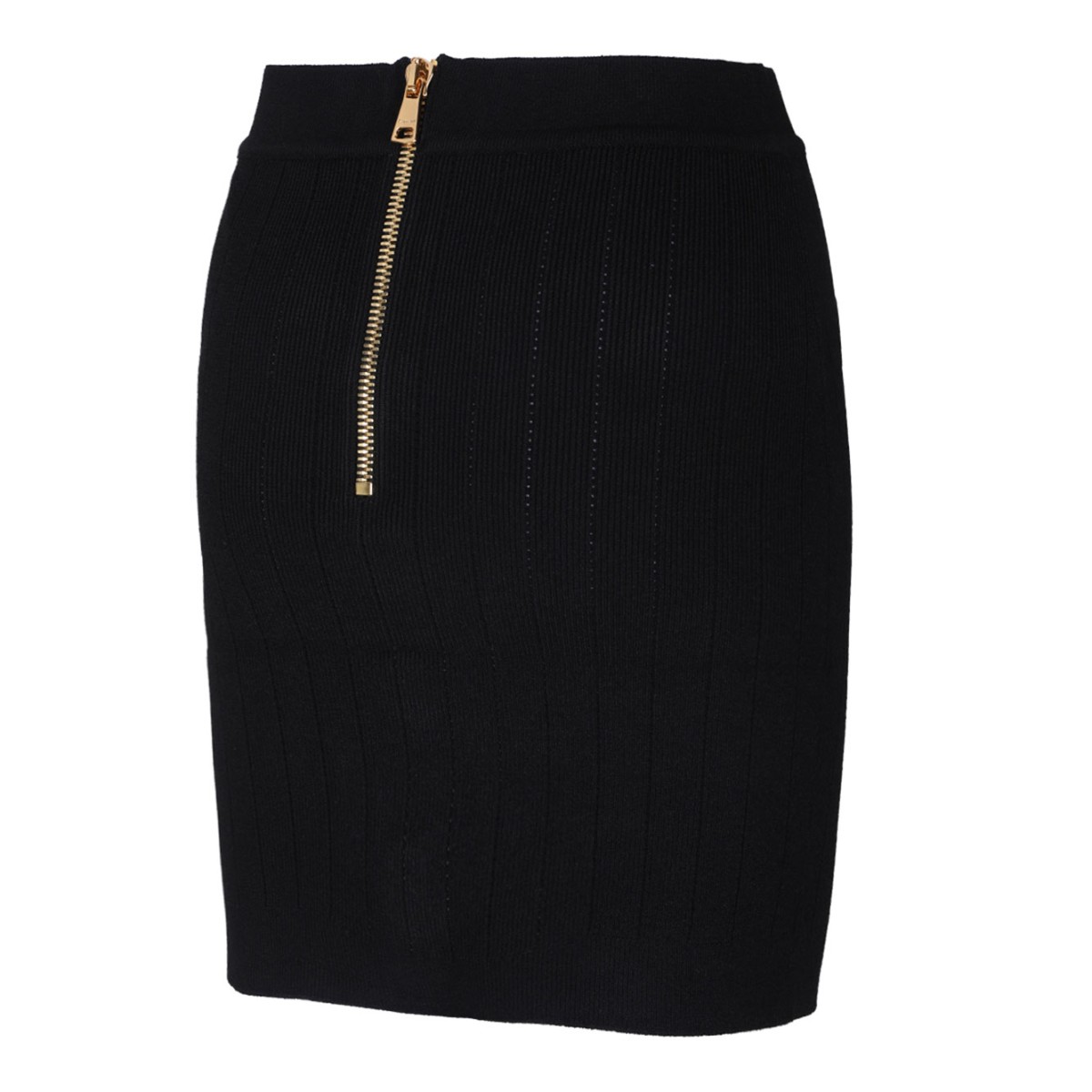 Black Knitted Miniskirt