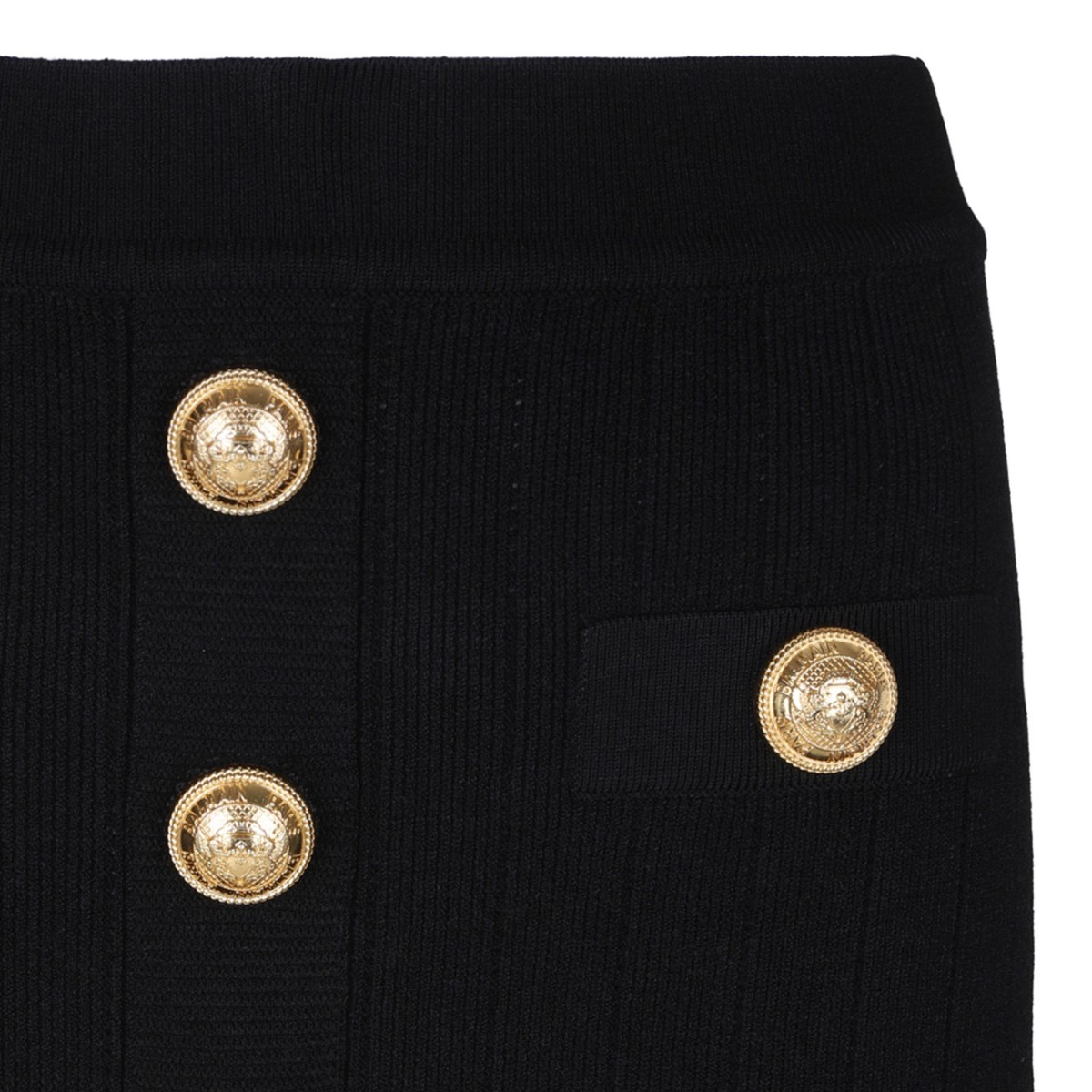 Black Knitted Miniskirt