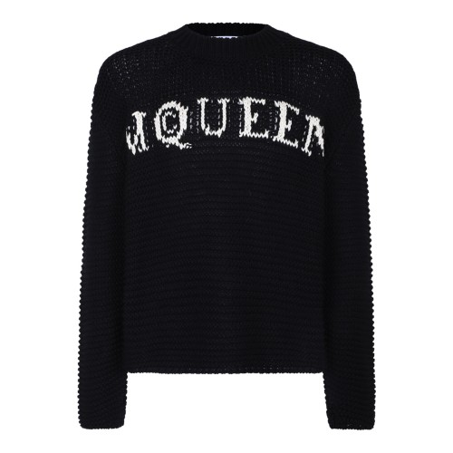 Black Logo Intarsia Sweater
