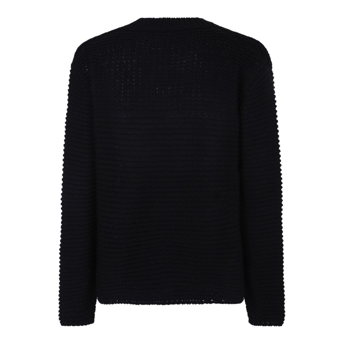 Black Logo Intarsia Sweater