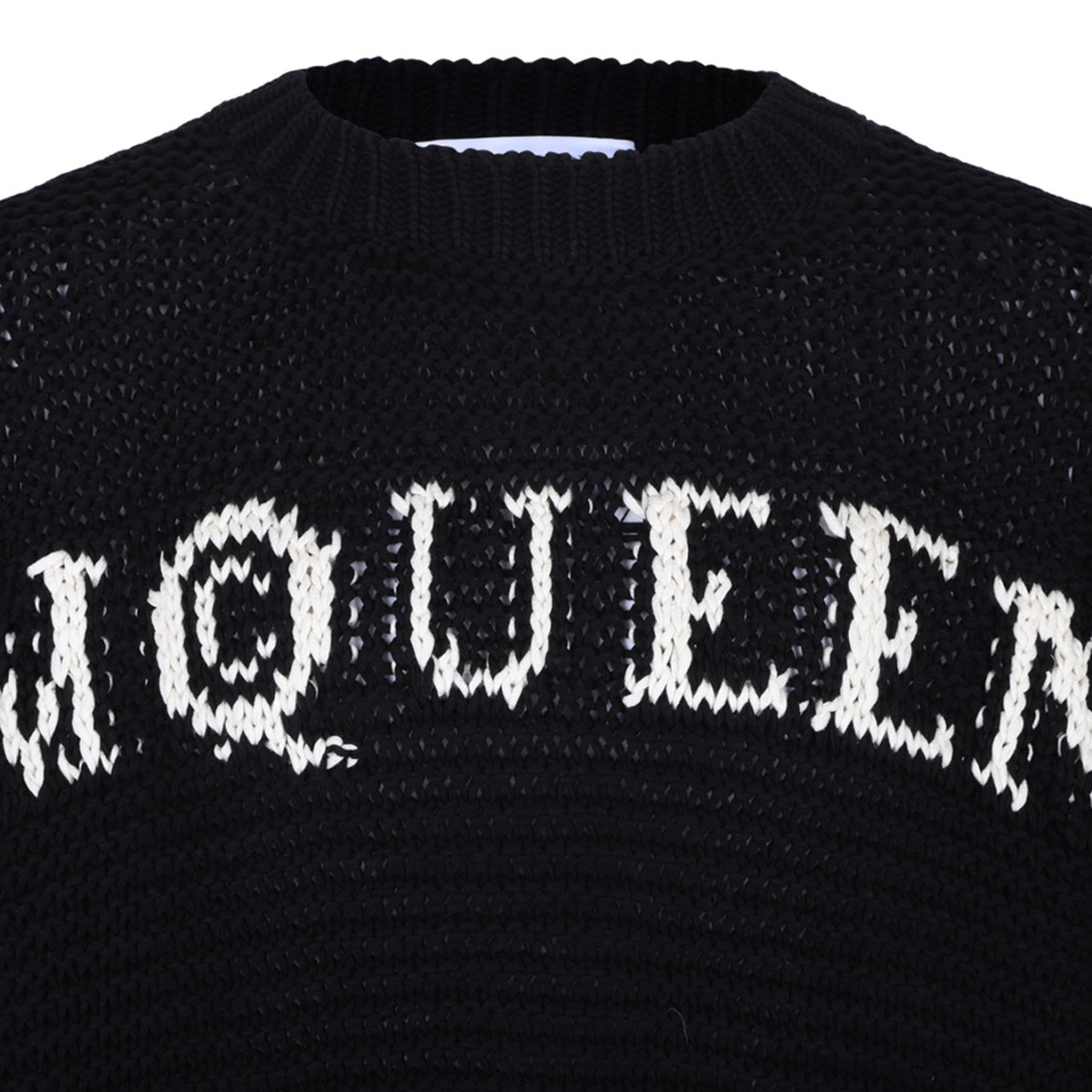 Black Logo Intarsia Sweater