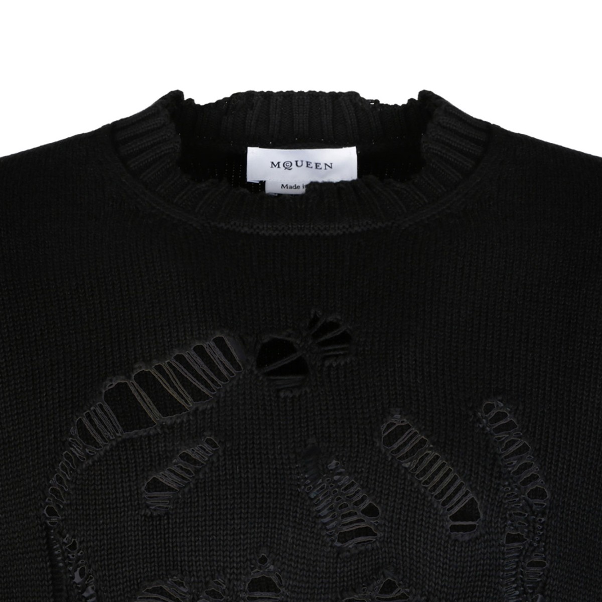 Black Skull Crew-Neck Jumper