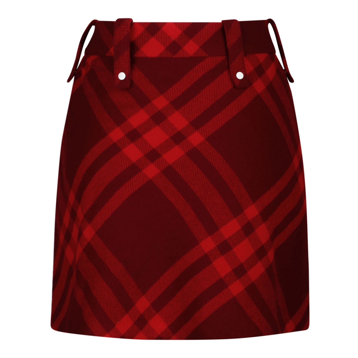 Check Pattern Wool Miniskirt