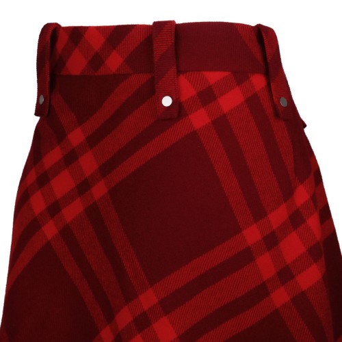 Check Pattern Wool Miniskirt