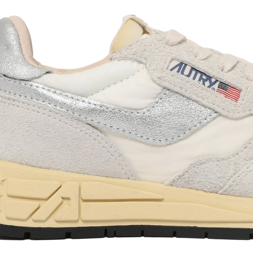 White and Grey Panelled Sneakers