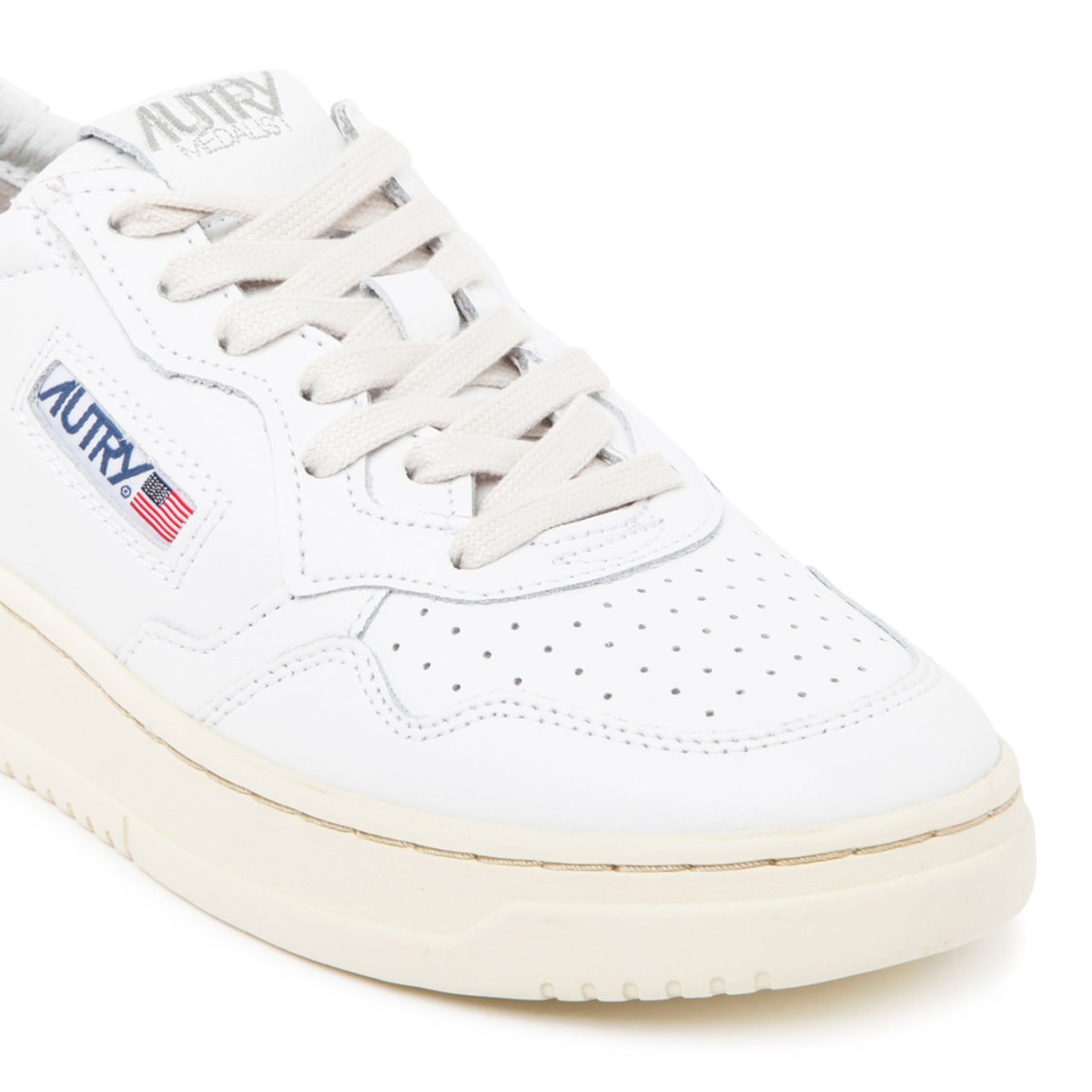 White Medalist Low Top Sneakers