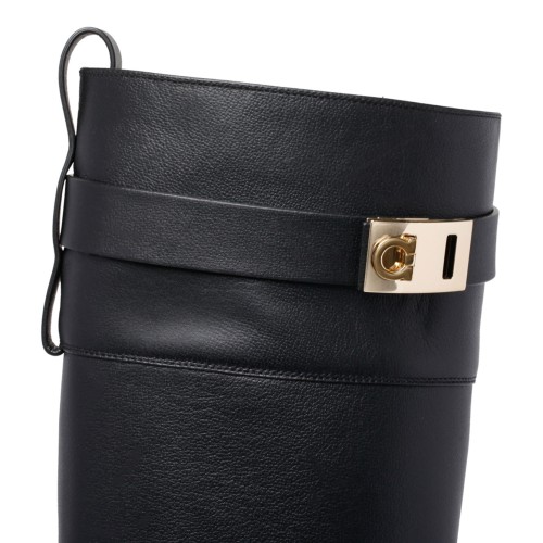 Black Buckle Detailing Boots