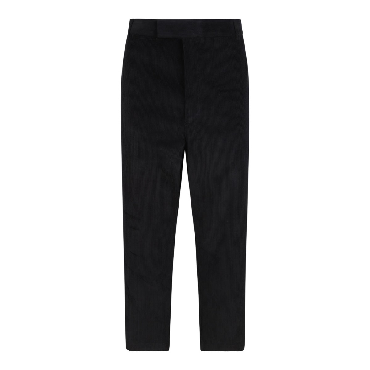 Black Corduroy Unconstructed Trousers