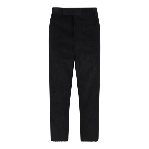 Black Corduroy Unconstructed Trousers