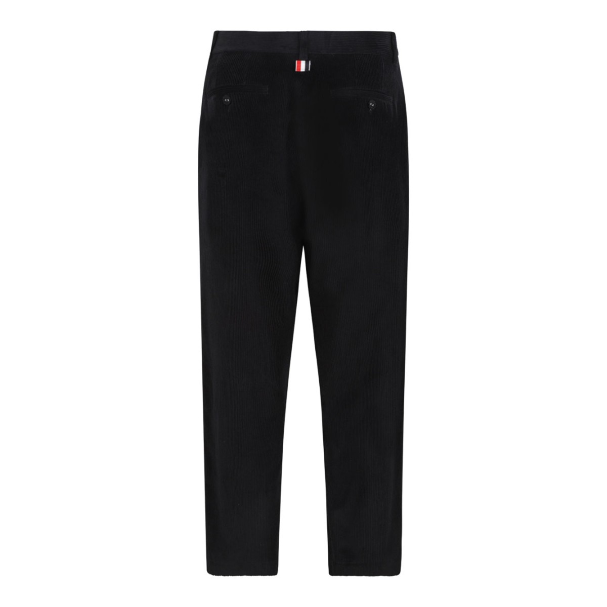 Black Corduroy Unconstructed Trousers